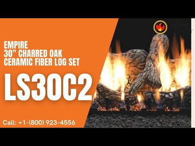 Empire 30" Charred Oak Ceramic Fiber Log Set LS30C2