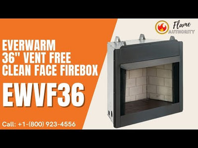 EverWarm 36" Vent Free Clean Face Firebox - EWVF36