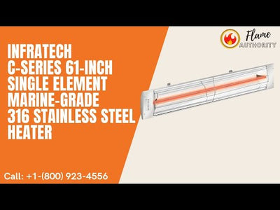 Infratech C-Series 61-inch Single Element Marine-Grade 316 Stainless Steel Heater