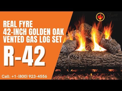 Real Fyre 42-inch Golden Oak Vented Gas Log Set - R-42