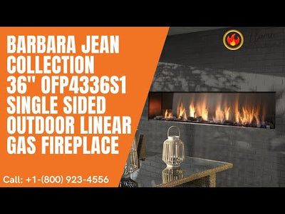 Barbara Jean Collection 36" OFP4336S1 Single Sided Outdoor Linear Gas Fireplace