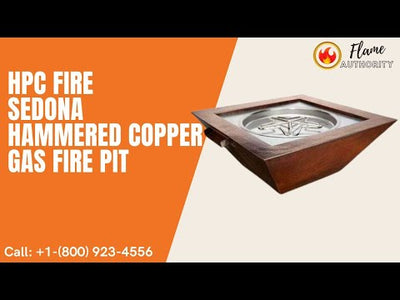 HPC Fire Sedona Hammered Copper Gas Fire Pit TOR-SEDO40-EI
