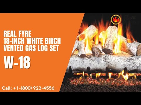 Real Fyre 18-inch White Birch Vented Gas Log Set - W-18