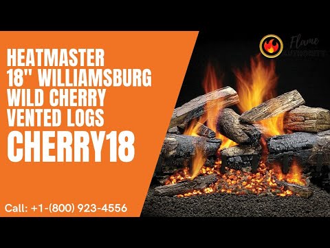 Heatmaster 18" Williamsburg Wild Cherry Vented Logs CHERRY18