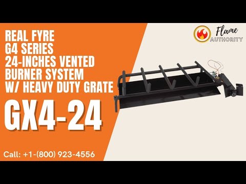 Real Fyre G4 Series 24-inches Vented Burner System w/ Heavy Duty Grate GX4-24