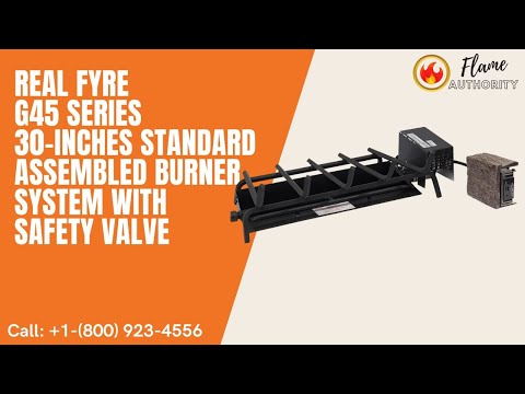 Real Fyre G45 Series 30-inches Standard Assembled Burner System with Safety Valve G45-30-A