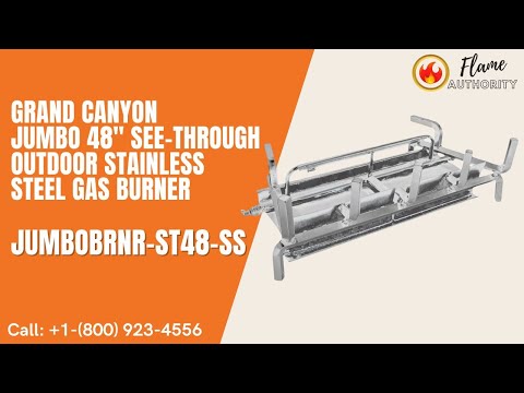 Grand Canyon Jumbo 48" See-Through Outdoor Stainless Steel Gas Burner JUMBOBRNR-ST48-SS