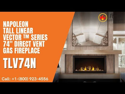 Napoleon Tall Linear Vector ™ Series 74" Direct Vent Gas Fireplace TLV74N