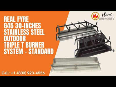 Real Fyre G45 30-inches Stainless Steel Outdoor Triple T Burner System - Standard G45-30-SS