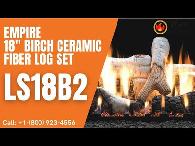 Empire 18" Birch Ceramic Fiber Log Set LS18B2