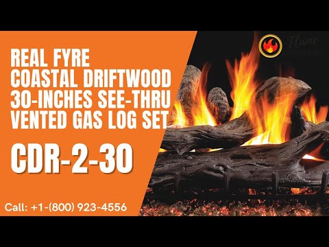 Real Fyre Coastal Driftwood 30-inches See-Thru Vented Gas Log Set CDR-2-30