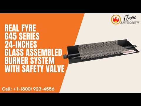 Real Fyre G45 Series 24-inches Glass Assembled Burner System with Safety Valve G45-GL-24-A