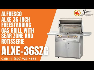 Alfresco ALXE 36-Inch Freestanding Gas Grill With Sear Zone And Rotisserie