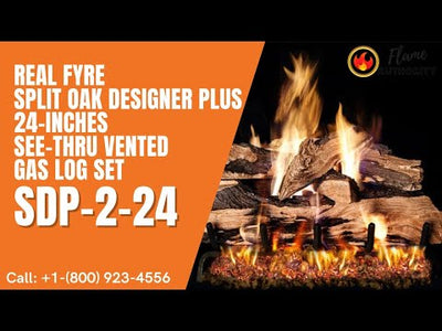 Real Fyre Split Oak Designer Plus 24-inches See-Thru Vented Gas Log Set SDP-2-24