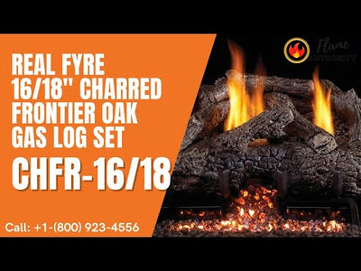 Real Fyre 16/18" Charred Frontier Oak Gas Log Set CHFR-16/18