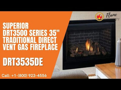 Superior DRT3500 Series 35" Traditional Direct Vent Gas Fireplace DRT3535DE
