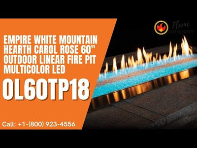 Empire White Mountain Hearth Carol Rose 60" Outdoor Linear Fire Pit Multicolor LED OL60TP18