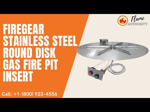 Firegear 26" Stainless Steel Round Disk Gas Fire Pit Insert FPB-26DBSTMSI-N