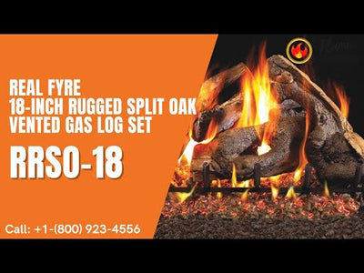 Real Fyre 18-inch Rugged Split Oak Vented Gas Log Set - RRSO-18