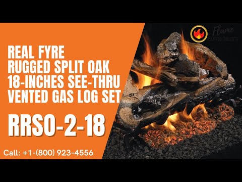 Real Fyre  Rugged Split Oak 18-inches See-Thru Vented Gas Log Set RRSO-2-18