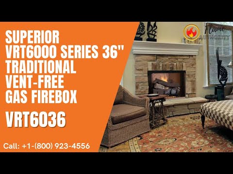 Superior VRT6000 Series 36" Traditional Vent-Free Gas Firebox VRT6036
