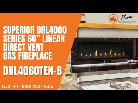 Superior DRL4000 Series 60" Linear Direct Vent Gas Fireplace DRL4060TEN-B