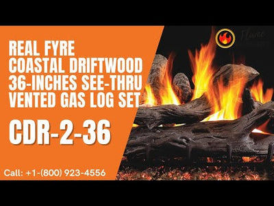 Real Fyre Coastal Driftwood 36-inches See-Thru Vented Gas Log Set CDR-2-36