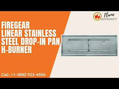 Firegear 96" Linear Stainless Steel Drop-In Pan H-Burner LOF-9616HMT-N