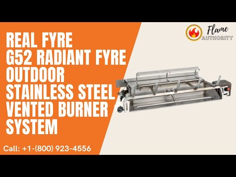 Real Fyre G52 24/30-Inch Radiant Fyre Outdoor Stainless Steel Vented Burner System G52-24/30-SS