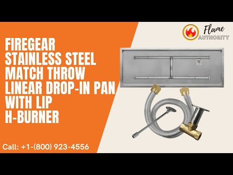 Firegear Stainless Steel Match Throw Linear Drop-In Pan with Lip 42-inch H-Burner LOF-4214HMT-N