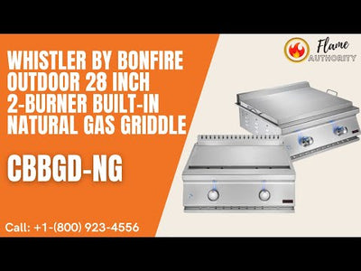 Whistler by Bonfire Outdoor 28 inch 2-Burner Built-In Natural Gas Griddle CBBGD-NG