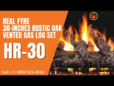 Real Fyre 30-inches Rustic Oak Vented Gas Log Set HR-30