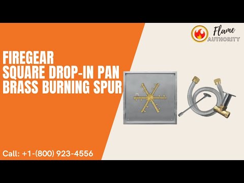Firegear 32” Square Drop-In Pan Brass Burning Spur Natural Gas FPB-32SPSBR21MT