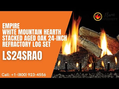 Empire White Mountain Hearth Stacked Aged Oak 24-inch Refractory Log Set LS24SRAO