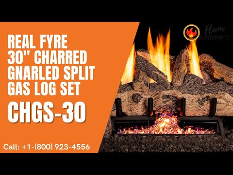 Real Fyre 30" Charred Gnarled Split Gas Log Set CHGS-30