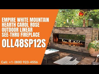 Empire White Mountain Hearth Carol Rose Outdoor Linear See-Thru Fireplace OLL48SP12S