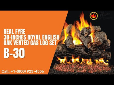Real Fyre 30-inches Royal English Oak Vented Gas Log Set B-30