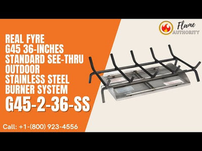Real Fyre G45 36-inches Standard See-Thru Outdoor Stainless Steel Burner System G45-2-36-SS