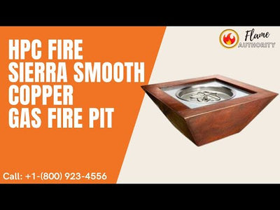 HPC Fire Sierra Smooth Copper Gas Fire Pit SIER36-MLFPK