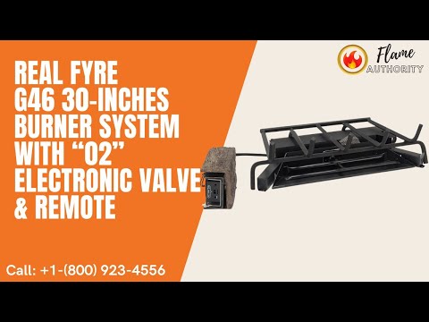 Real Fyre G46 30-inches Burner System with “02” Electronic Valve & Remote G46-30-02