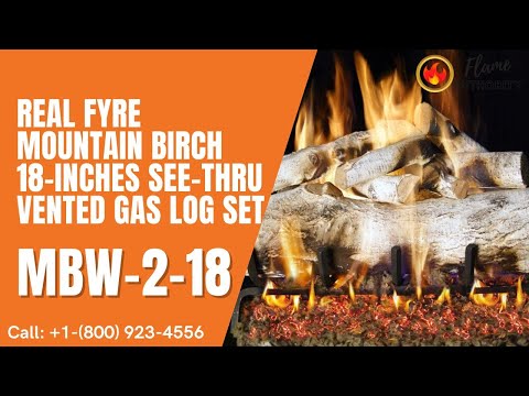 Real Fyre Mountain Birch 18-inches See-Thru Vented Gas Log Set MBW-2-18