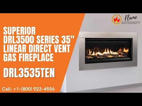 Superior DRL3500 Series 35" Linear Direct Vent Gas Fireplace DRL3535TEN