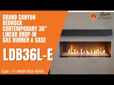 Grand Canyon Bedrock Contemporary 36" Linear Drop-In Gas Burner & Case LDB36L-E