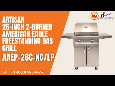 Artisan 26-Inch 2-Burner American Eagle Freestanding Gas Grill AAEP-26C-NG/LP