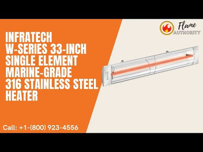Infratech W-Series 33-inch Single Element Marine-Grade 316 Stainless Steel Heater