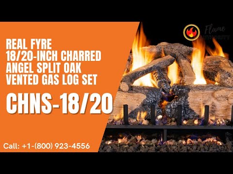 Real Fyre 18/20-inch Charred Angel Split Oak Vented Gas Log Set - CHNS-18/20