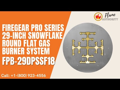 Firegear Pro Series 29-inch Snowflake Round Flat Gas Burner System - FPB-29DPSSF18