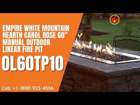Empire White Mountain Hearth Carol Rose 60" Manual Outdoor Linear Fire Pit OL60TP10