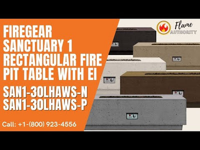 Firegear Sanctuary 1 Rectangular Fire Pit Table with EI SAN1-30LHAWS-N