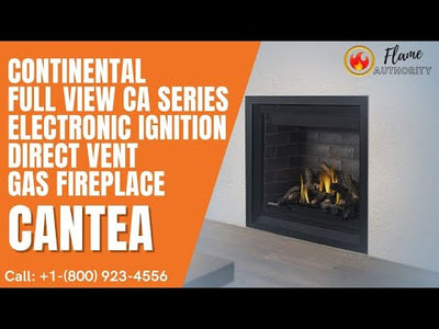 Continental Full View CA Series Electronic Ignition Direct Vent Gas Fireplace CANTEA